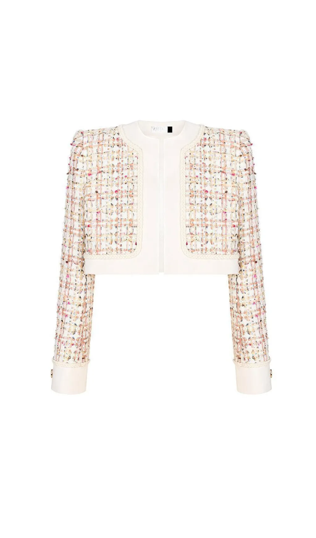 Carlin patchwork Tweed Jacket in pink
