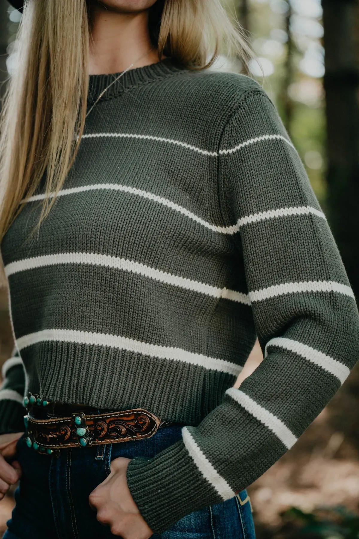 'Charlynn' Cropped Knit Sweater by Z Supply (1 L LEFT)