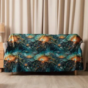 Chthonic Echoes Warm Sherpa Blanket