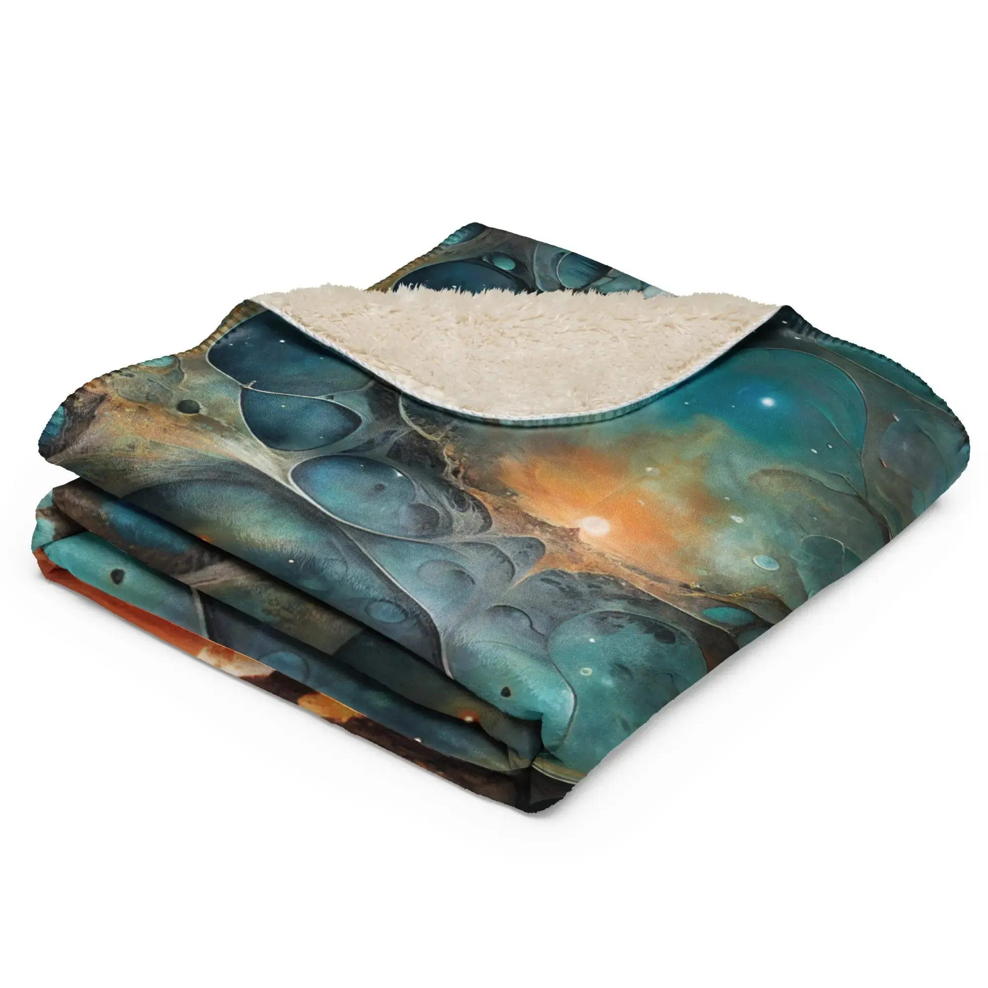 Chthonic Echoes Warm Sherpa Blanket