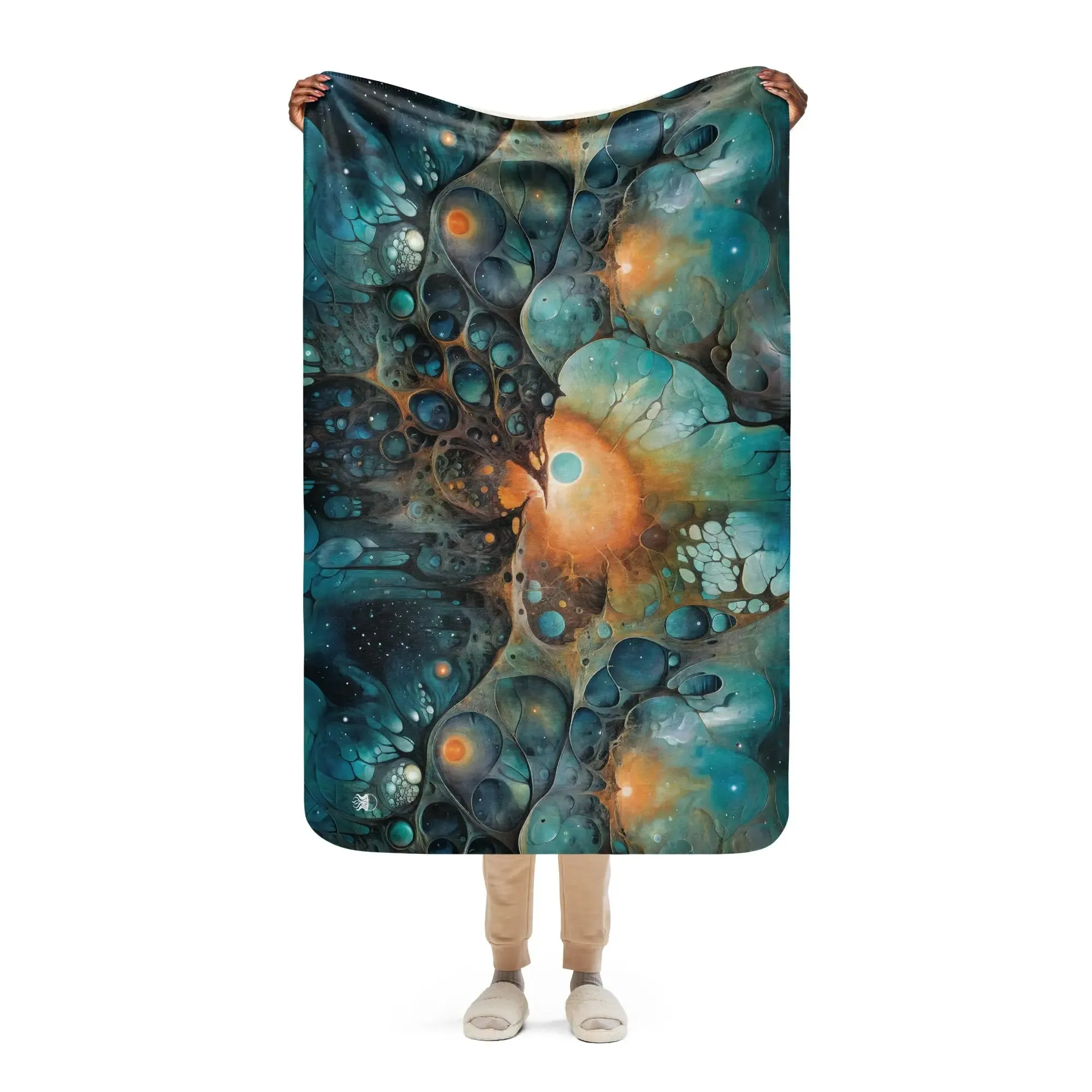 Chthonic Echoes Warm Sherpa Blanket