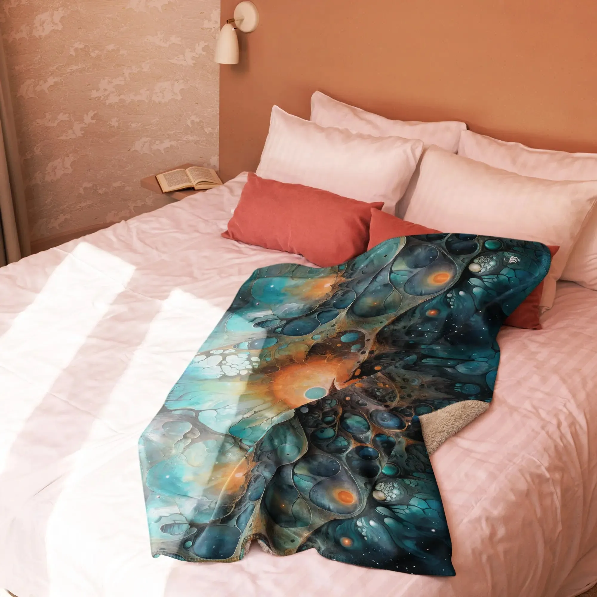 Chthonic Echoes Warm Sherpa Blanket
