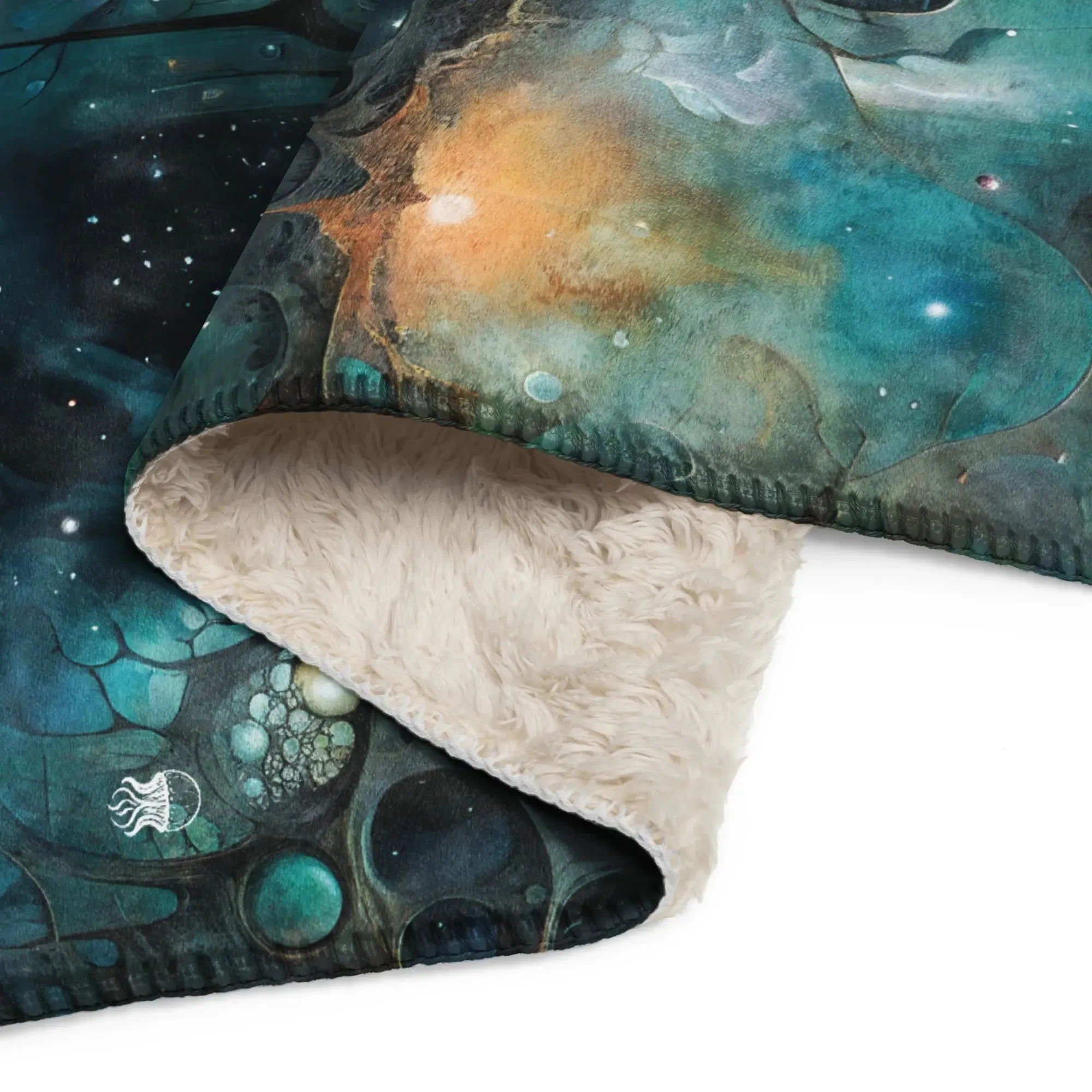 Chthonic Echoes Warm Sherpa Blanket