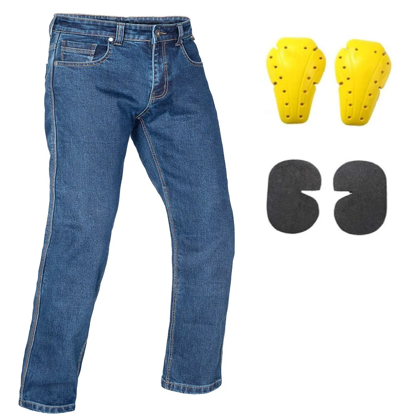 City Rider Men's Protected Motorcycle Classic Light Blue Jeans