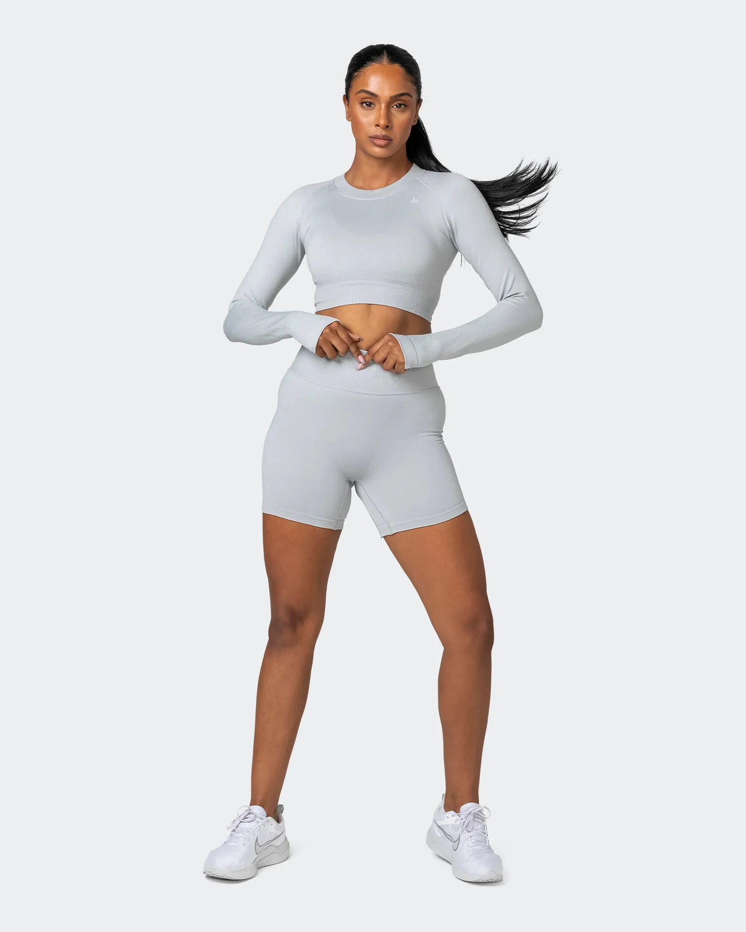 Classic Seamless Long Sleeve Top - Steel