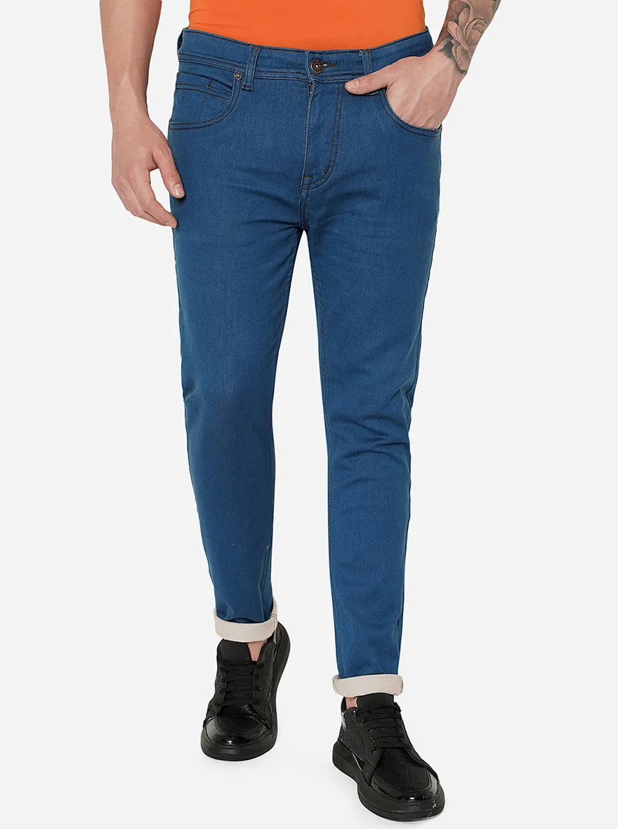 Cloud Blue Washed Rider Fit Jeans | JadeBlue