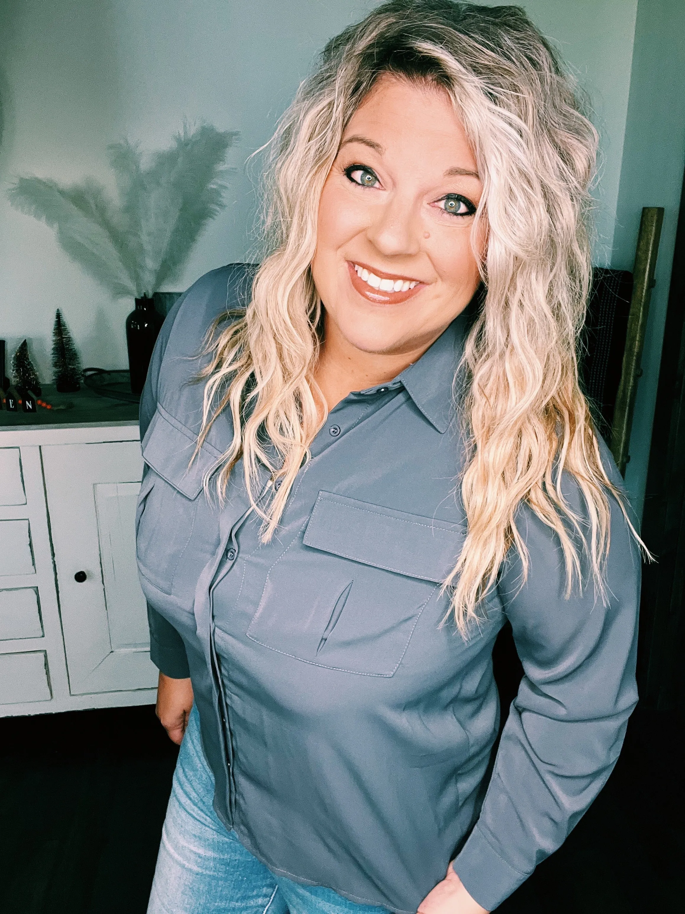 Collared Button Front Blouses