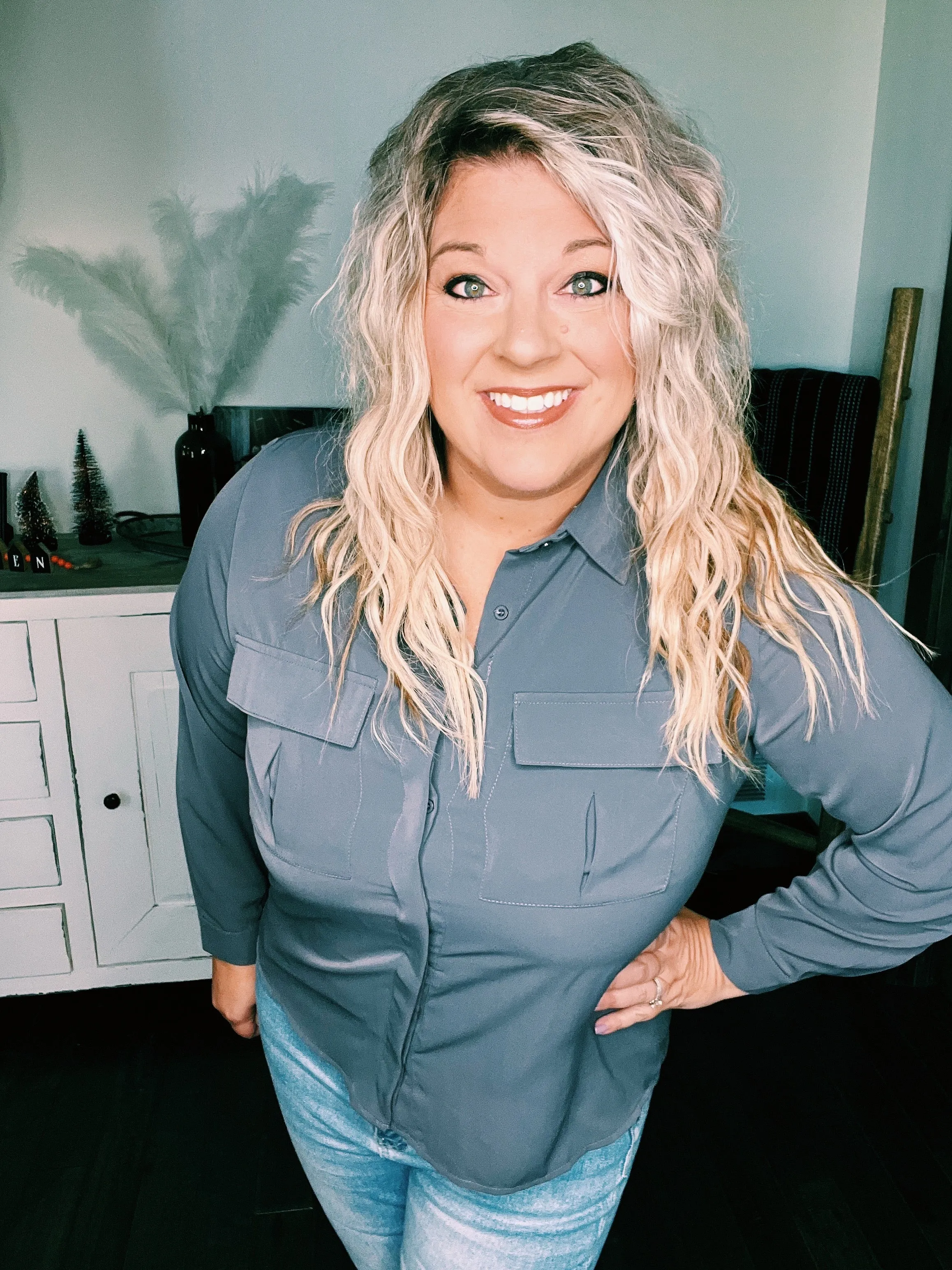 Collared Button Front Blouses