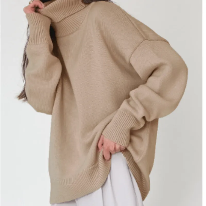 Cozy Oversized Turtleneck Top