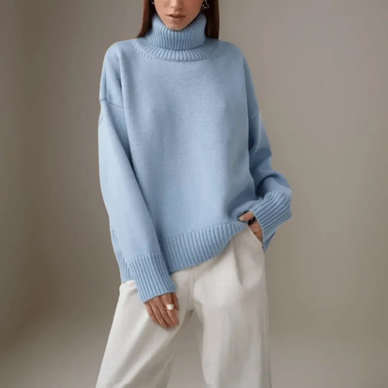 Cozy Oversized Turtleneck Top