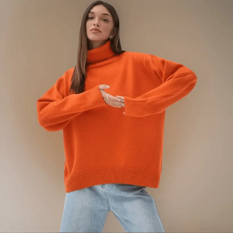 Cozy Oversized Turtleneck Top
