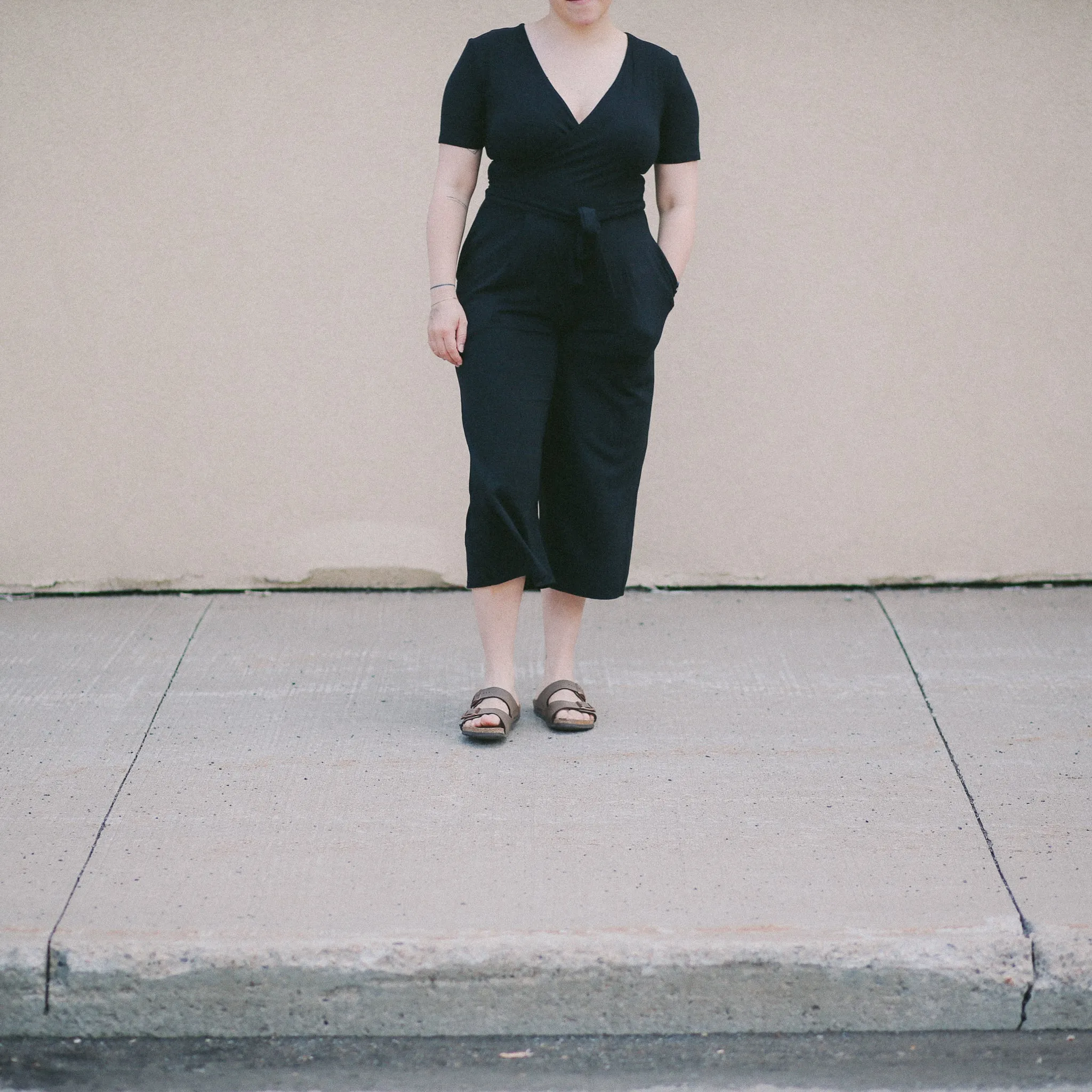Crossover Jumpsuit in Bamboo
