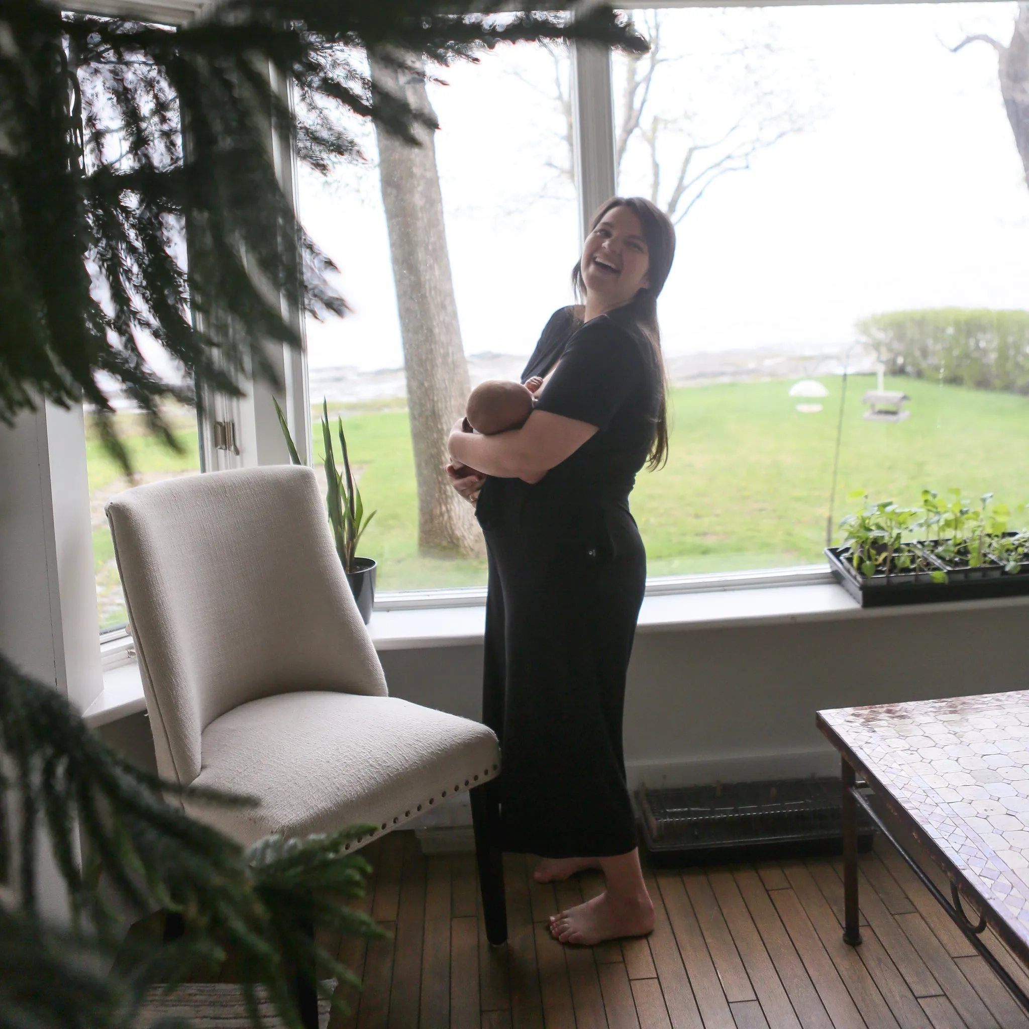 Crossover Jumpsuit in Bamboo