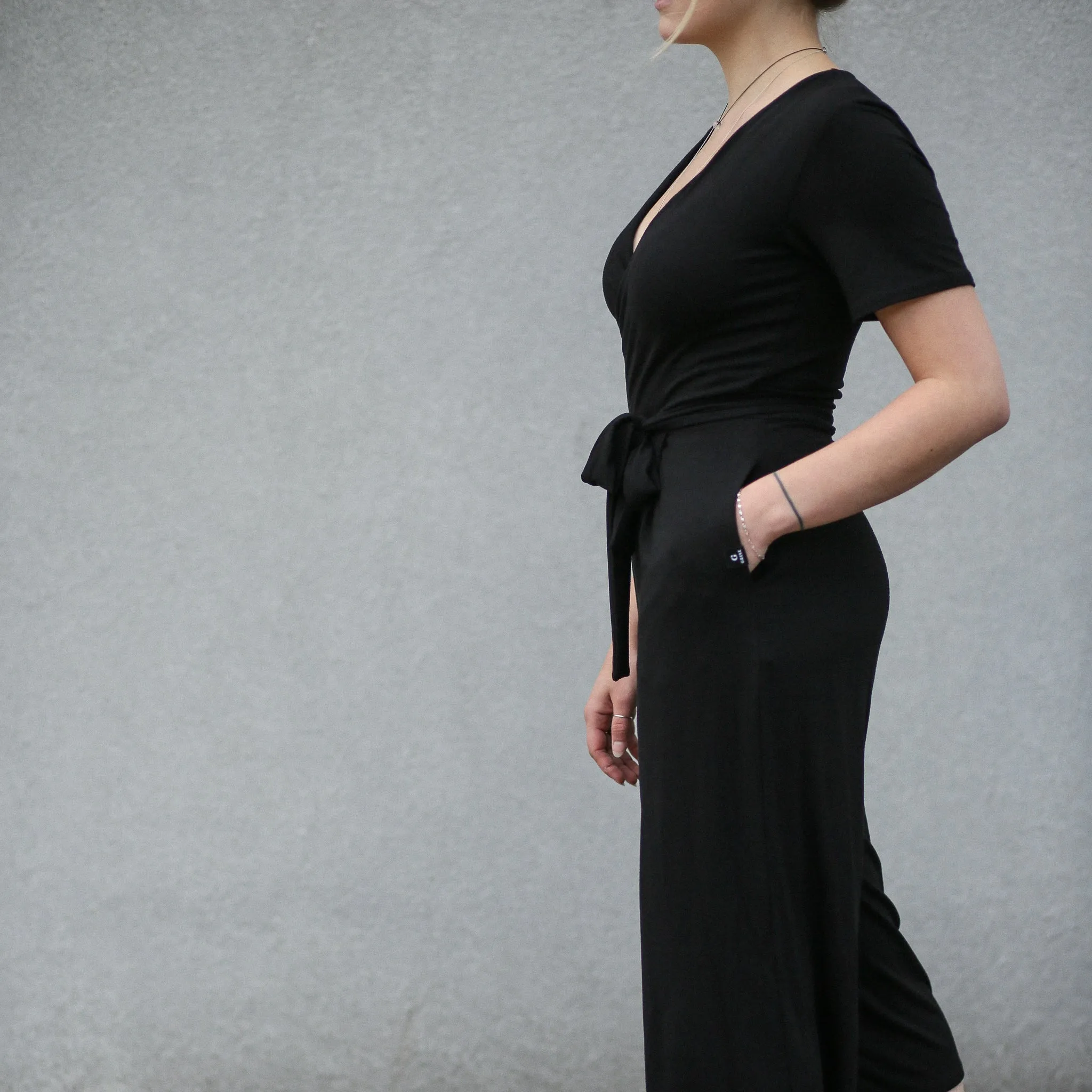 Crossover Jumpsuit in Bamboo