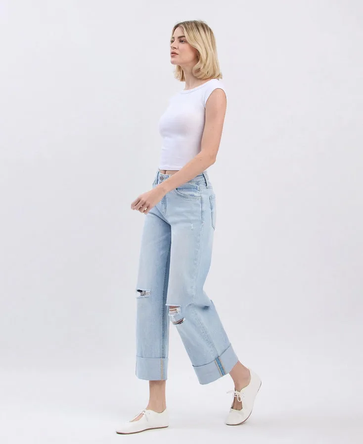 Cuffed & Carefree Wide Leg Jeans