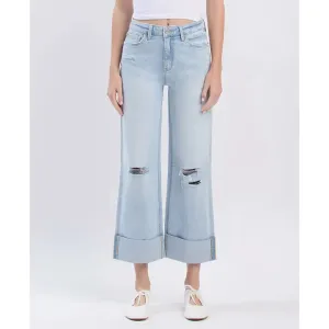 Cuffed & Carefree Wide Leg Jeans