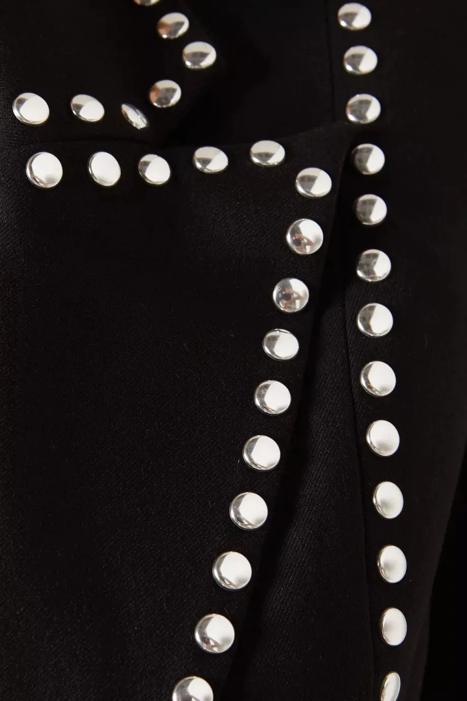 DEBORAH BLACK SCARF-DETAILED WOOL CREPE BLAZER SET