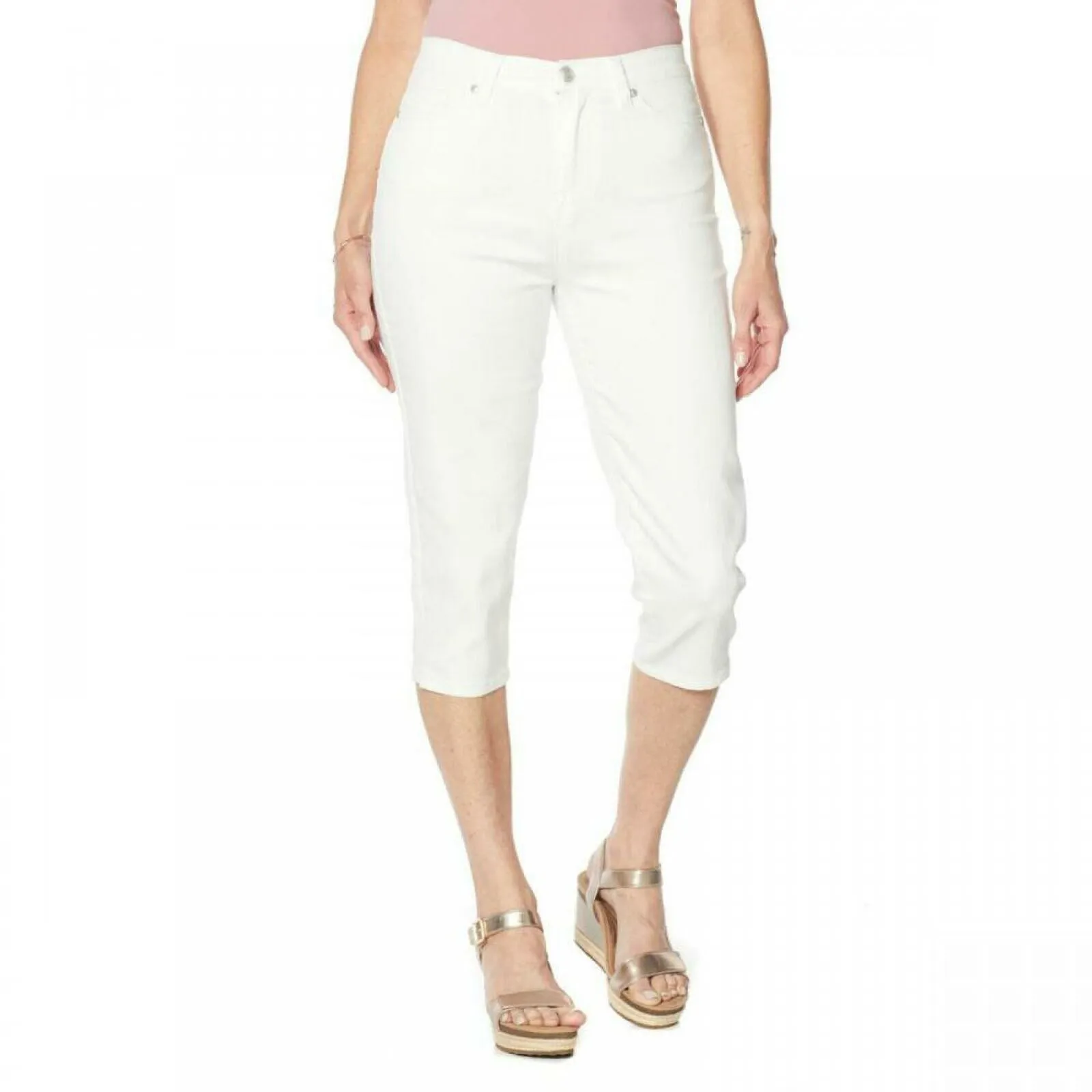 DG2 by Diane Gilman Women's Classic Stretch Denim Pedal Pusher Jeans