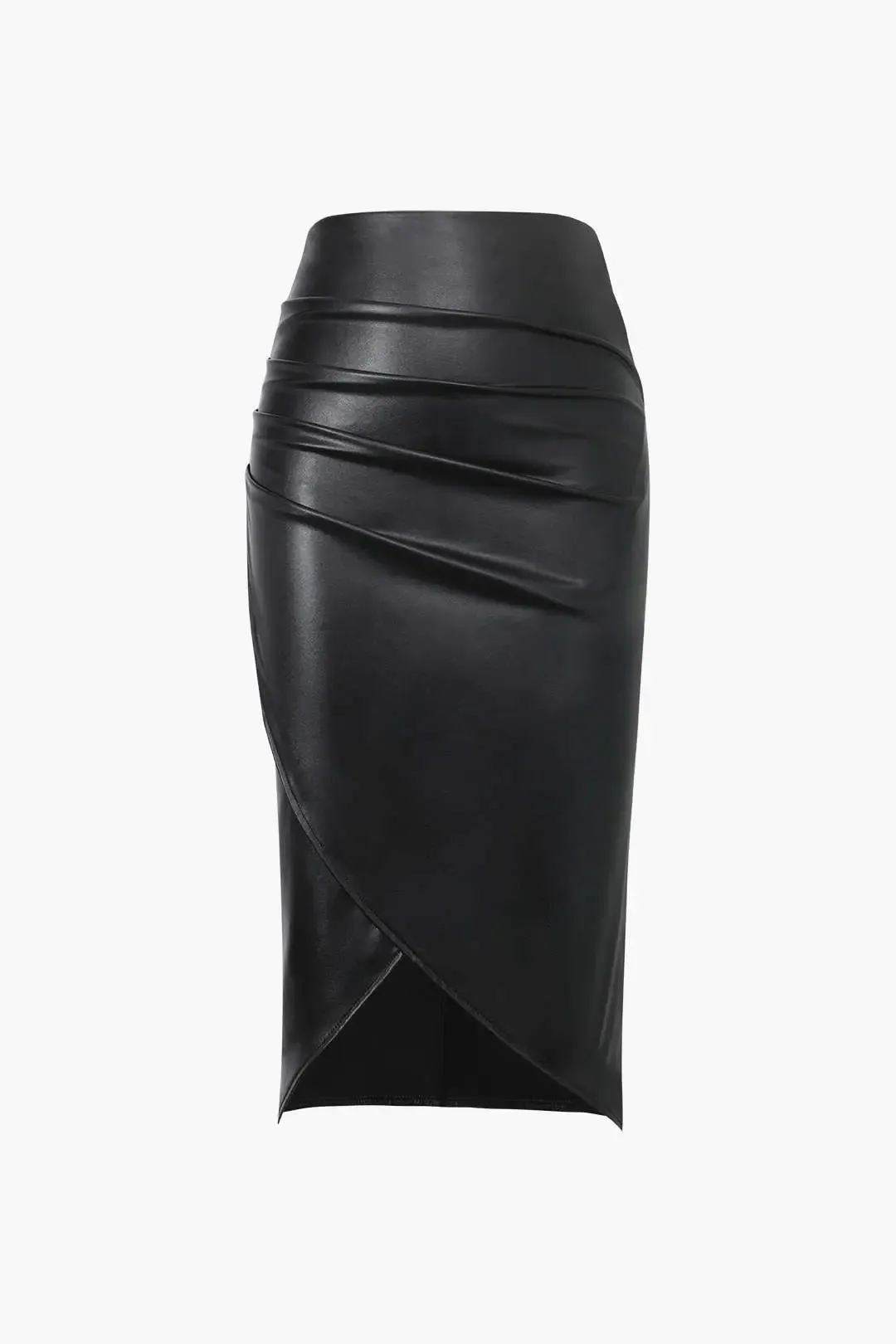 Dorothy - Refined Wrap Ruched Design Woman's Midi Skirt