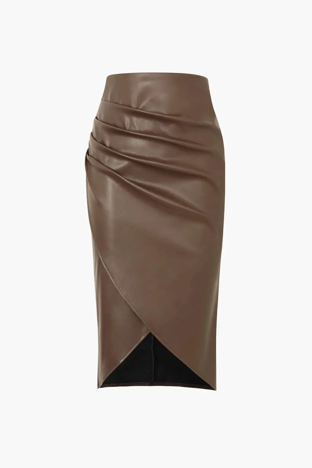 Dorothy - Refined Wrap Ruched Design Woman's Midi Skirt