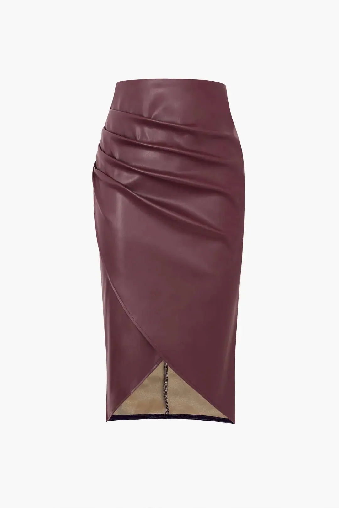 Dorothy - Refined Wrap Ruched Design Woman's Midi Skirt
