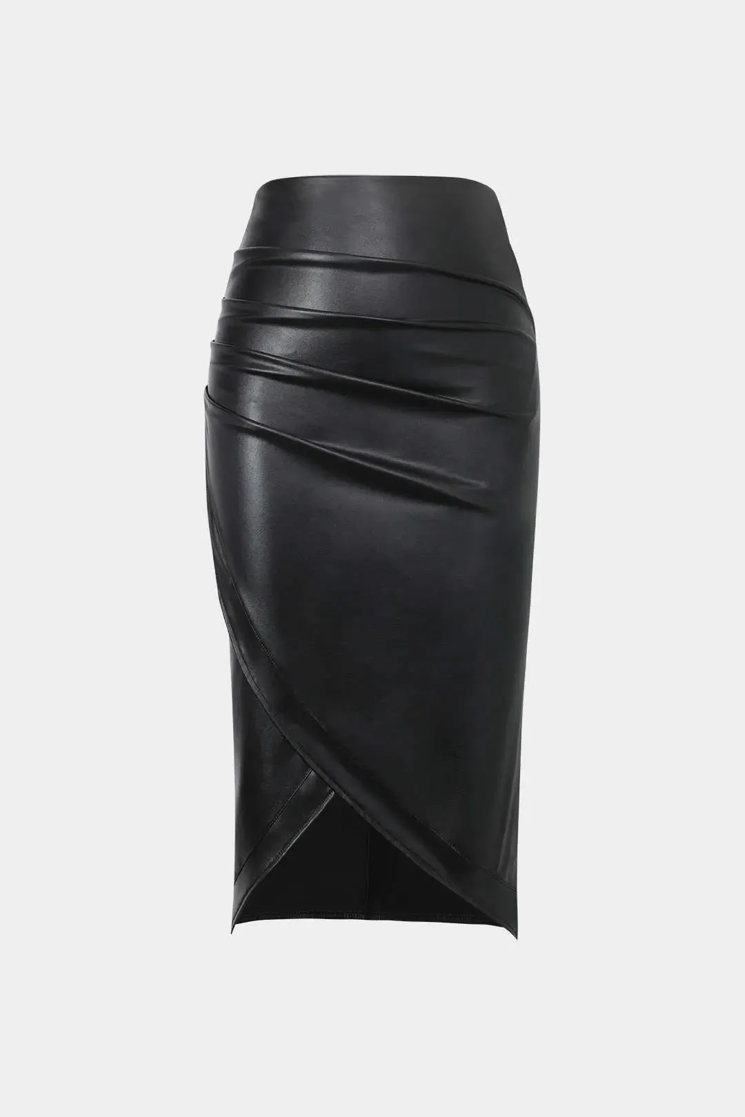 Dorothy - Refined Wrap Ruched Design Woman's Midi Skirt