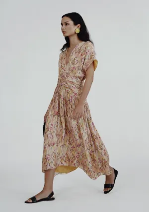 Draped Midi Dress - Multicoloured