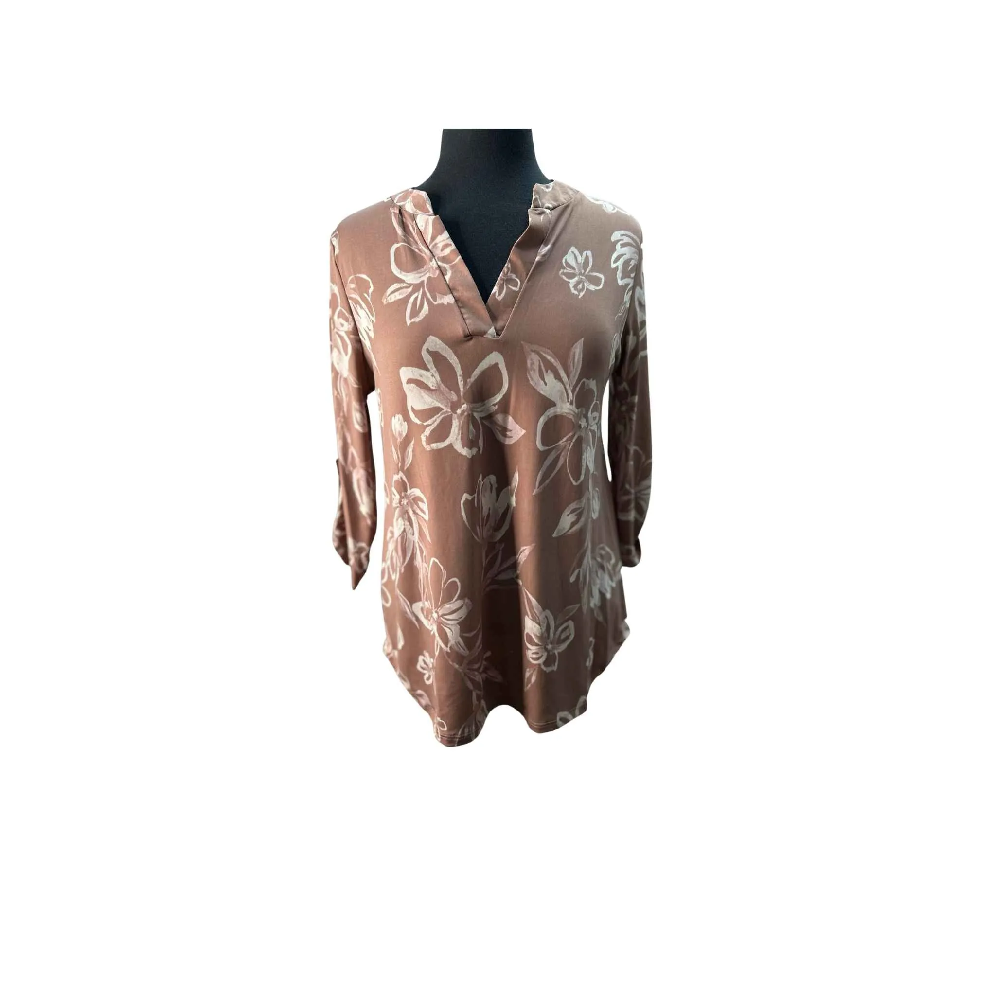 Dusty Mauve Floral Print Gabby Top