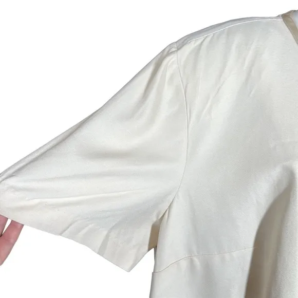 Elegant Cream &amp; Silver Trim Fleur-de-Lis Jacket Sz 24WP Pride &amp; Joy Wedding NWT