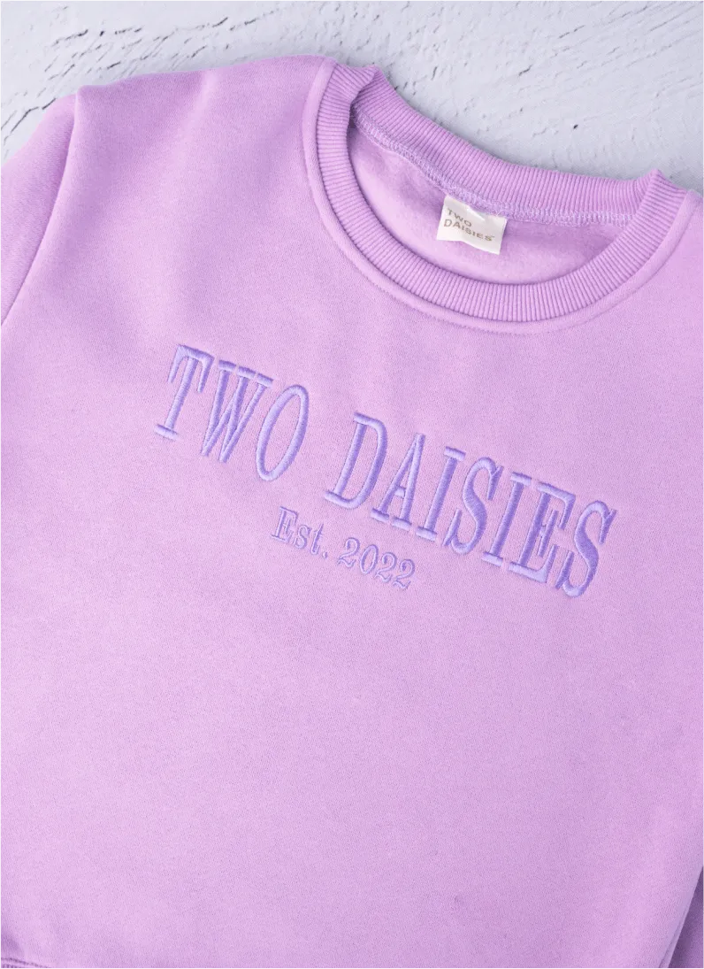 Embroidery Sweater Purple