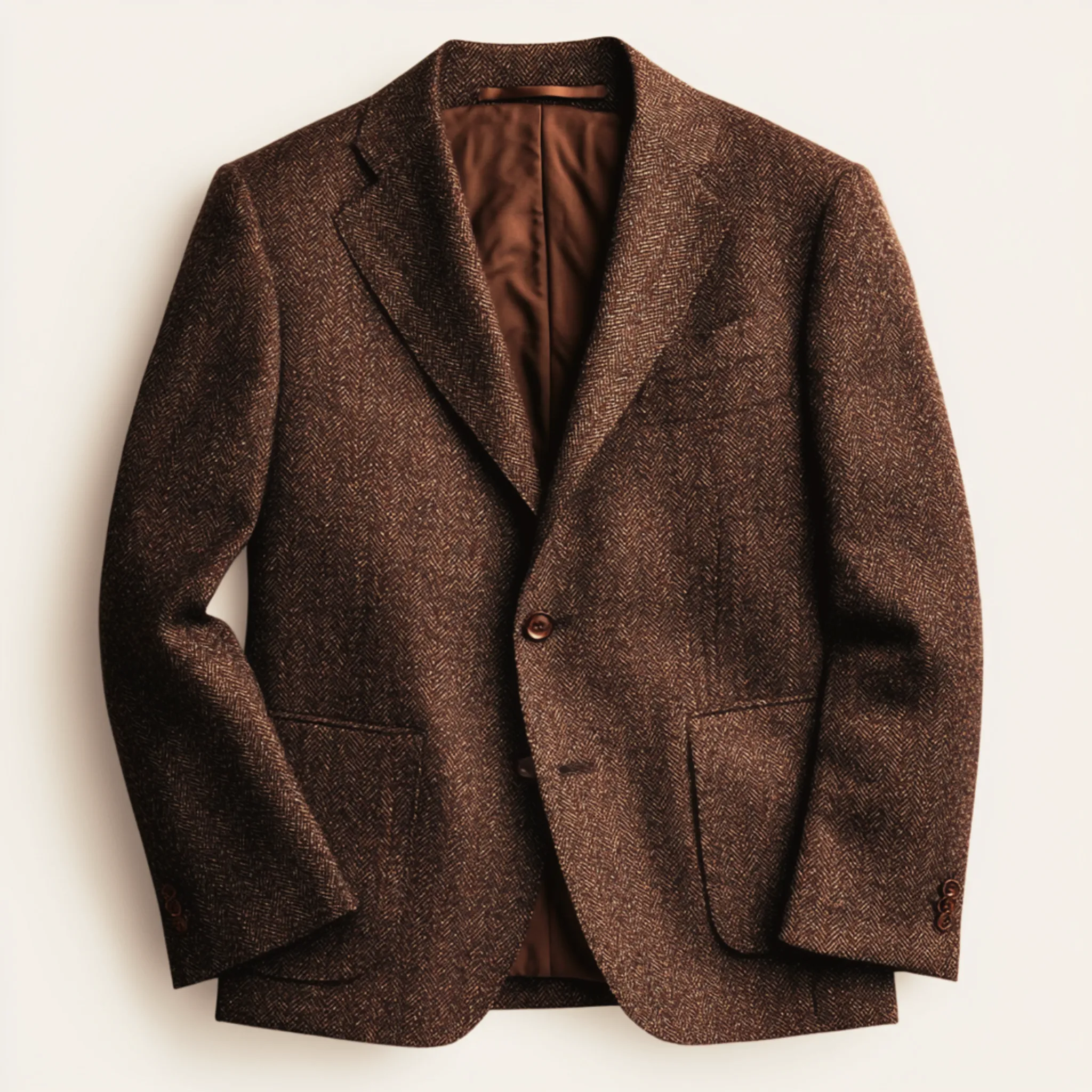 ESPRESSO MAGNATE HERRINGBONE WOOL TWEED BLAZER