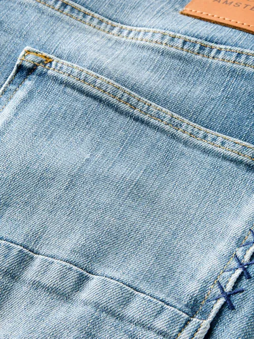 ESSENTIALS - Ralston - Aqua Blue Regular Slim Jeans
