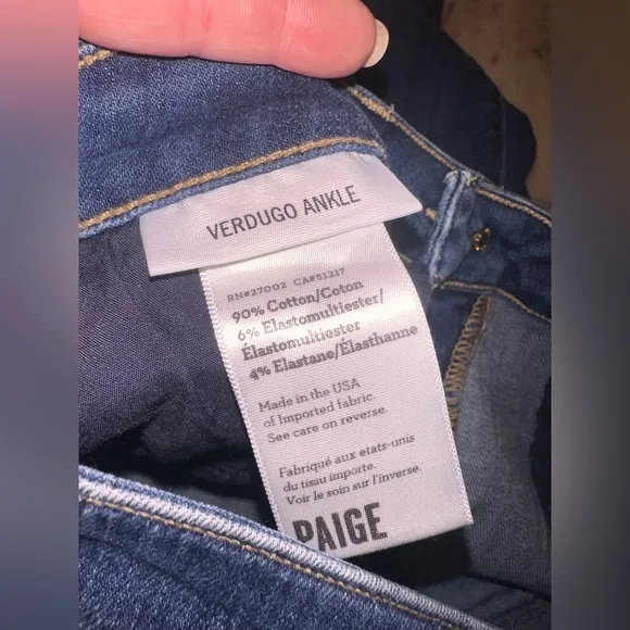 EUC Paige Size 28 Vergudo Skinny Women's Blue Jeans