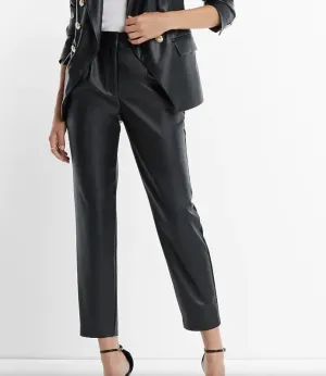 Fate High Waist Crop Leather Pants