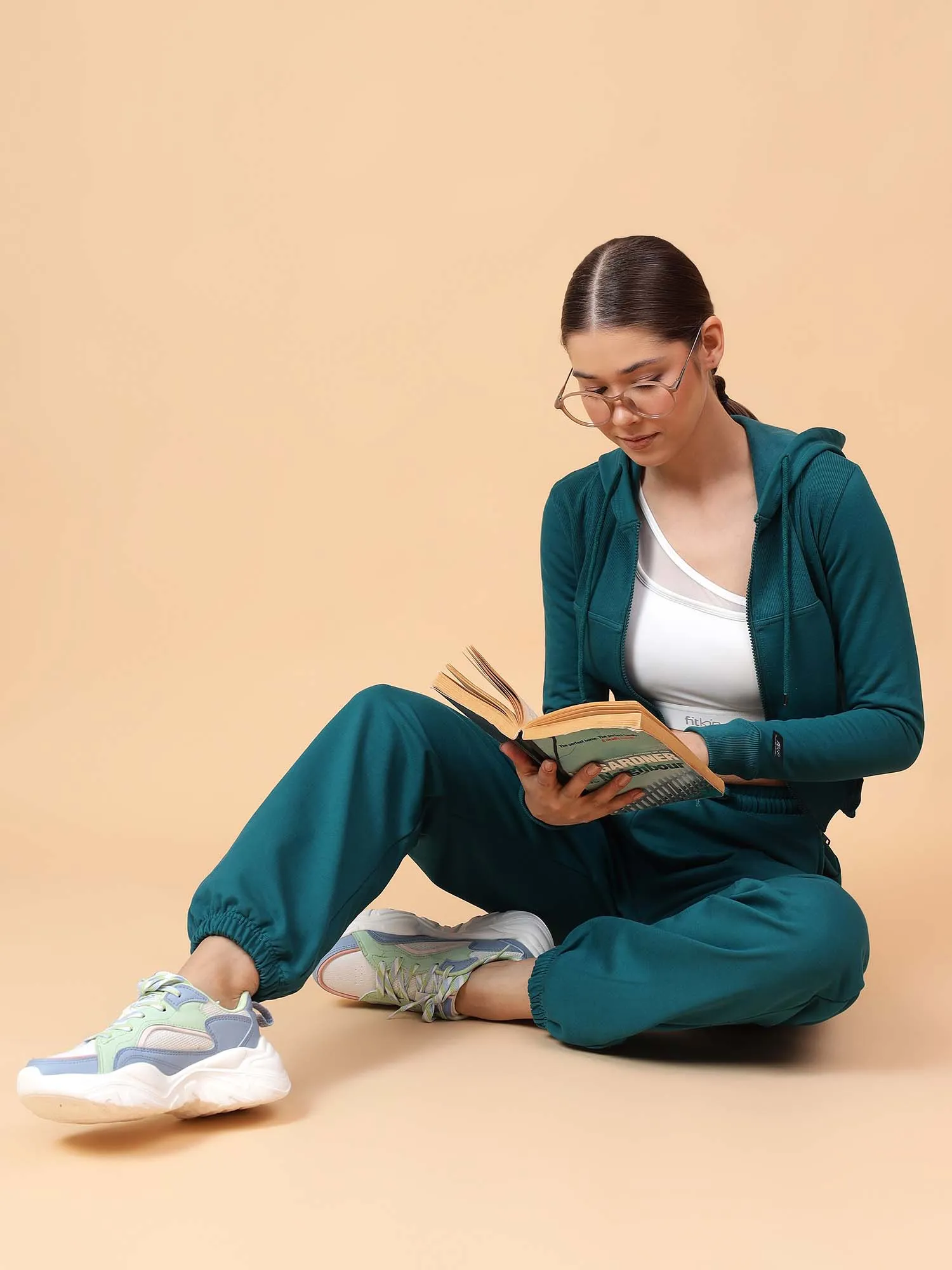 Fikin Women Teal Fleece Corset Jacket