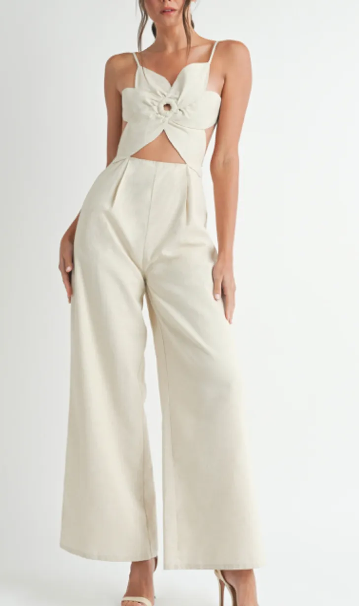 Fiona Floral Cutout Jumpsuit