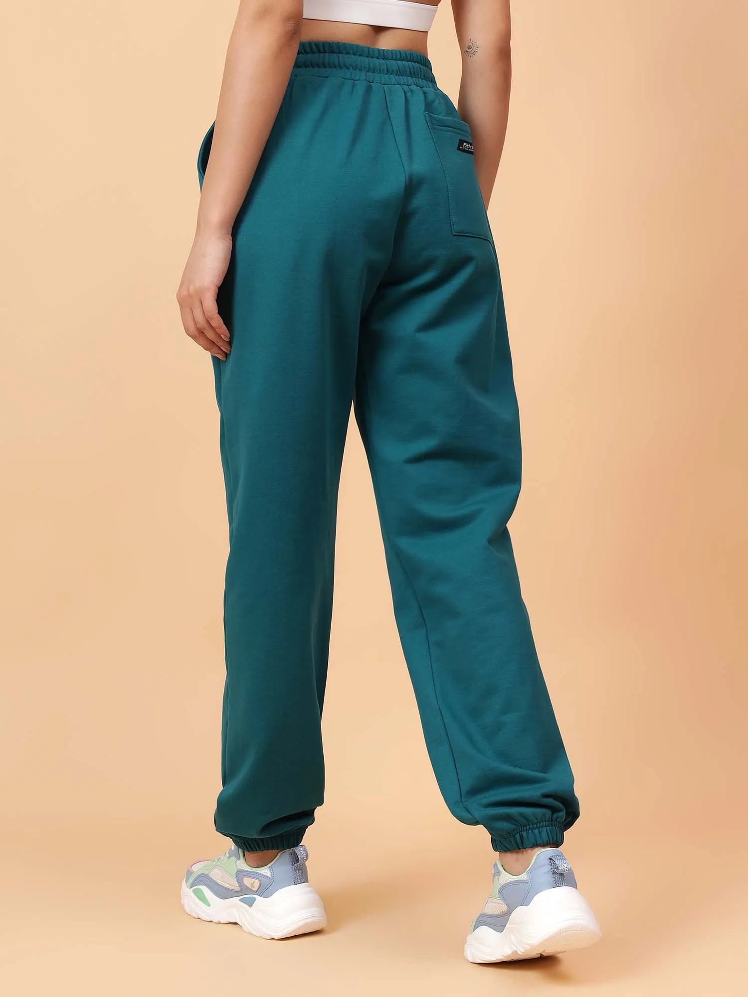 Fitkin Women Teal Green CloudFit Fleece Jogger