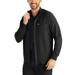 Forward LJ703 Men's 3 Pocket Scrub Jacket Black