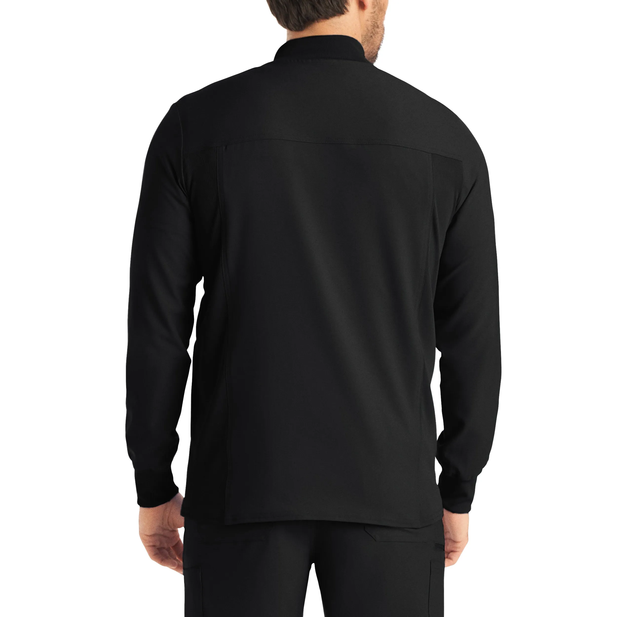 Forward LJ703 Men's 3 Pocket Scrub Jacket Black