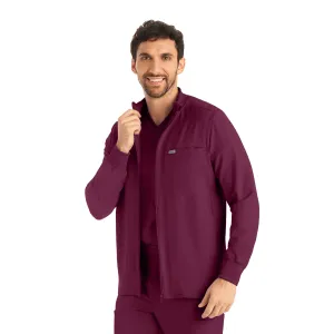 Forward LJ703 Men's 3 Pocket Scrub Jacket Wine