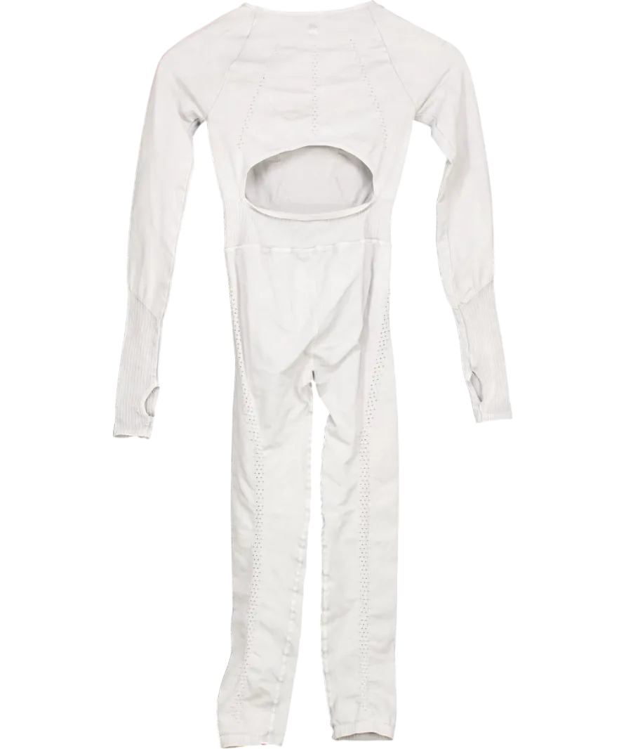 Free People Grey Good Karma Long Sleeve Onesie Jumpsuit UK XS/S
