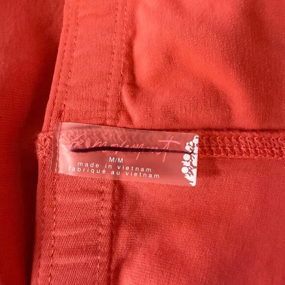 Free People skort micro skirt shorts stretchy orange cotton activewear