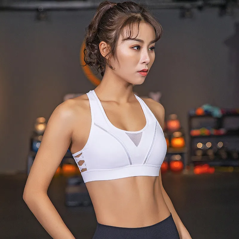 Gathered shaped fitness bra underwear trendy