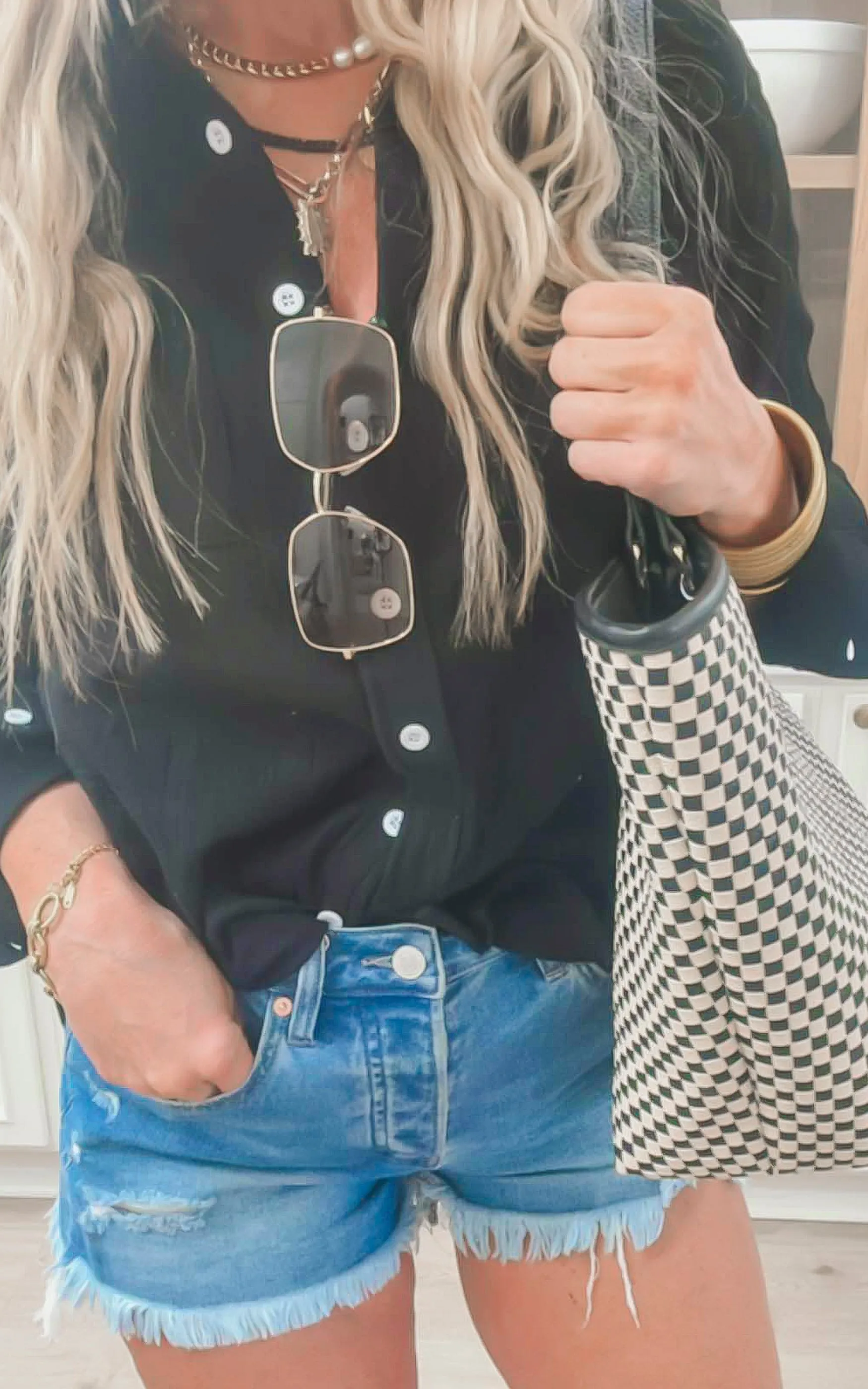 Gauze Button Down Blouse | SALTY WAVE *DEAL-FINAL SALE