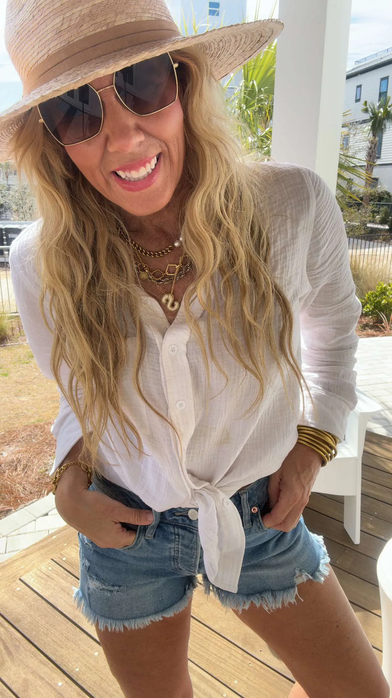Gauze Button Down Blouse | SALTY WAVE *DEAL-FINAL SALE