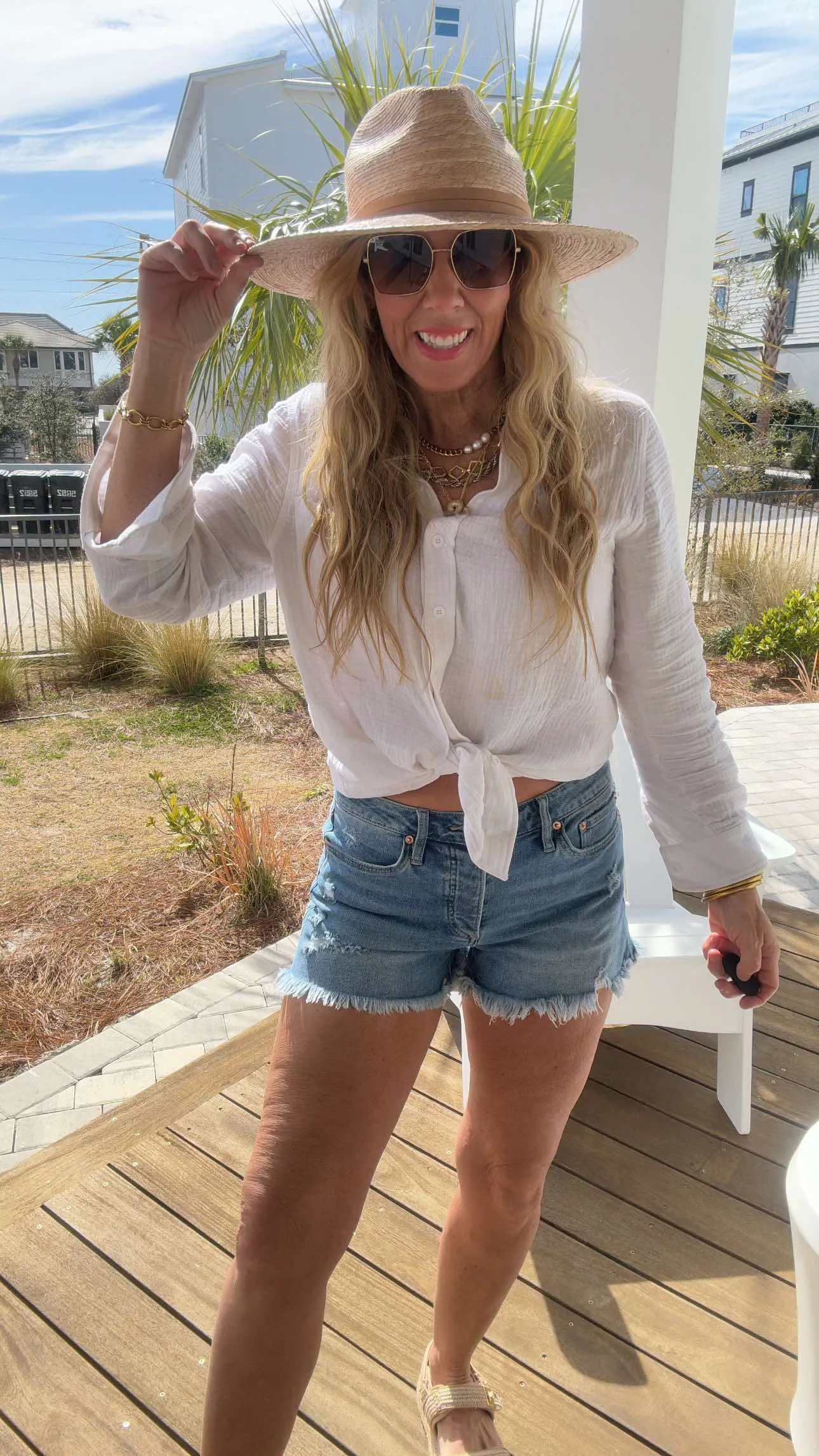 Gauze Button Down Blouse | SALTY WAVE *DEAL-FINAL SALE