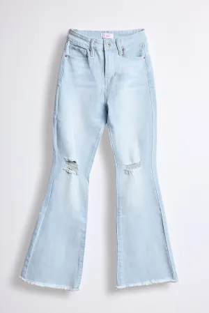 Girls Frey Hem Flare Jeans, Pack of 12