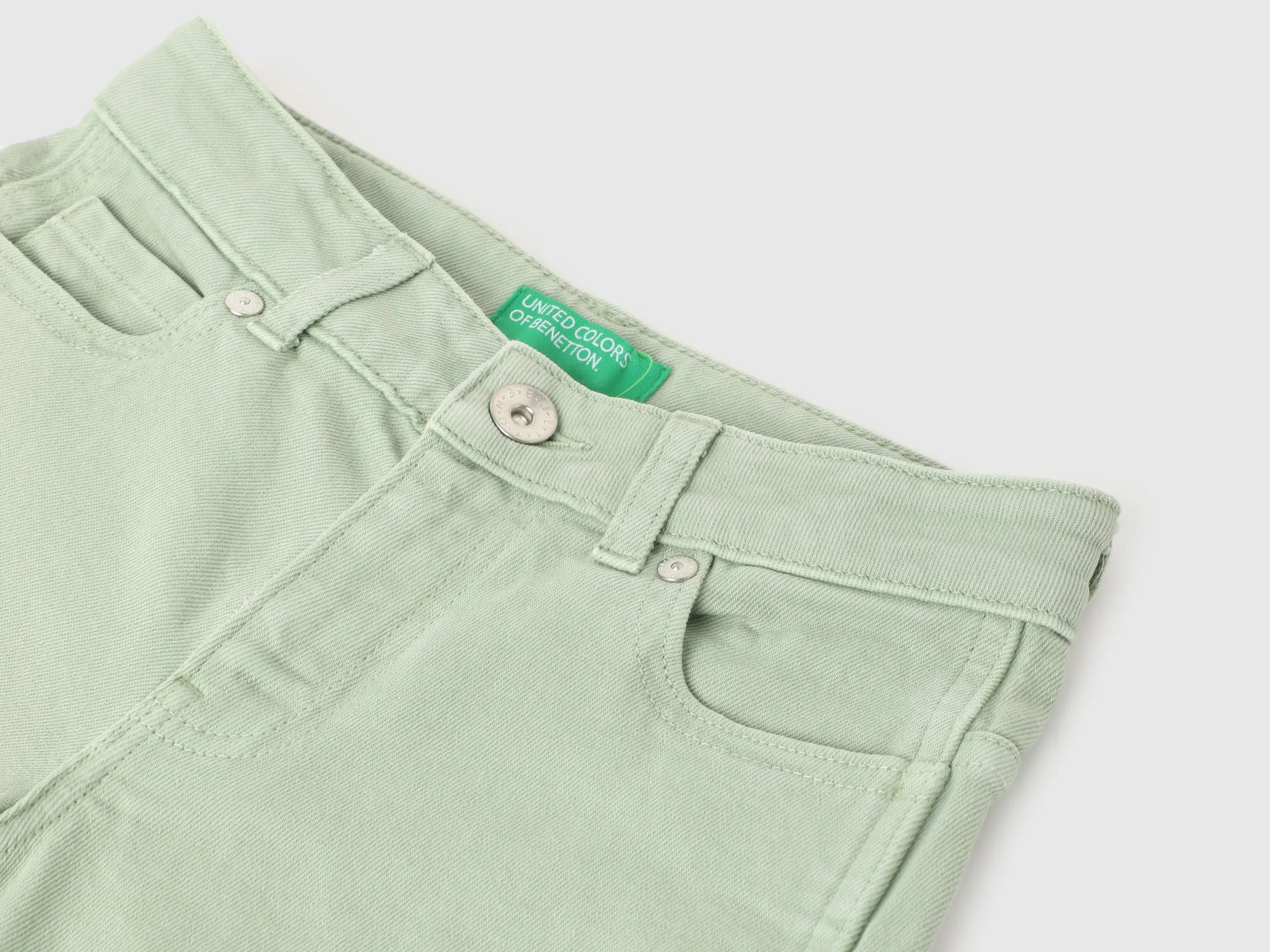 Girl's Solid Wide Leg Jeans