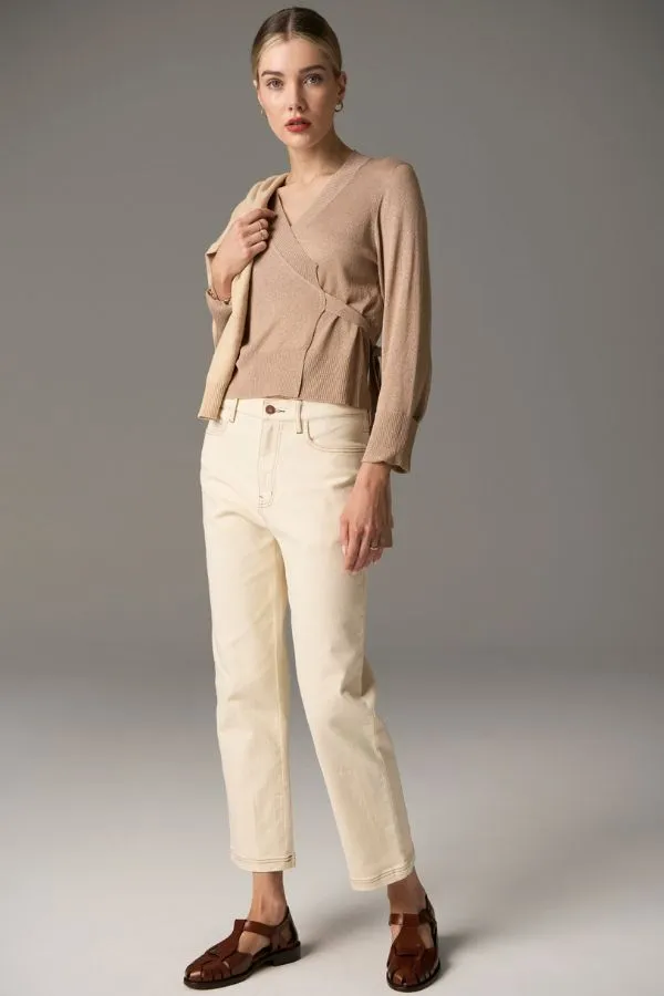 Harper Straight Crop Jean Ivory