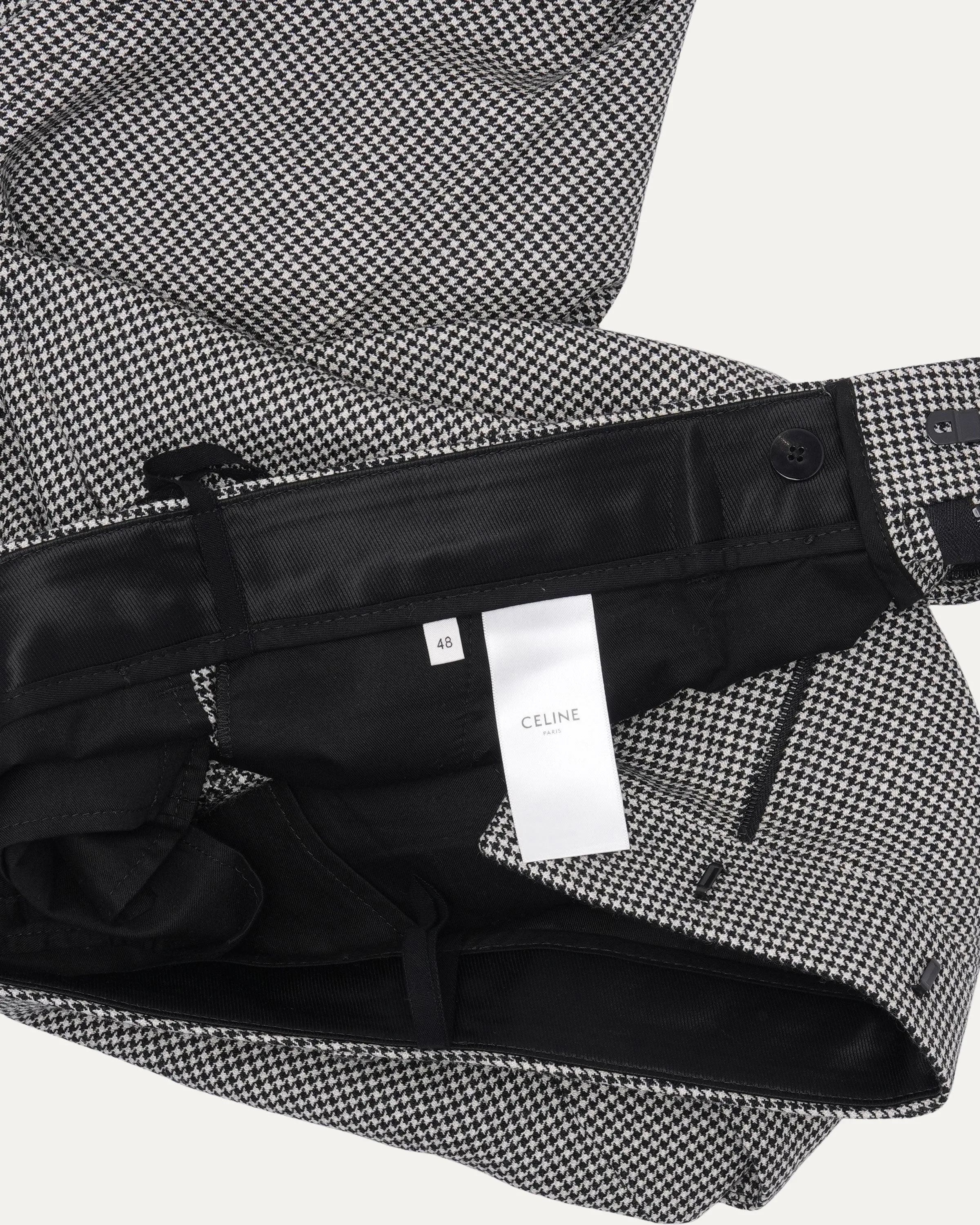 Houndstooth Shawl Collar Suit